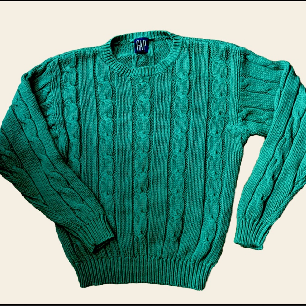 Vintage 1980s/90s GAP Girls Crewneck Cable knit Sweater*XL*Great Condition
